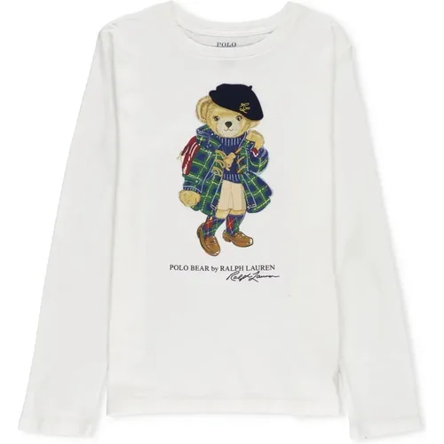 Damen Polo Bear Print Langarm T-Shirt - Ralph Lauren - Modalova