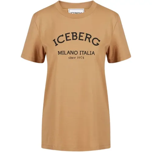 Baumwoll-Jersey T-Shirt Regular Fit - Iceberg - Modalova