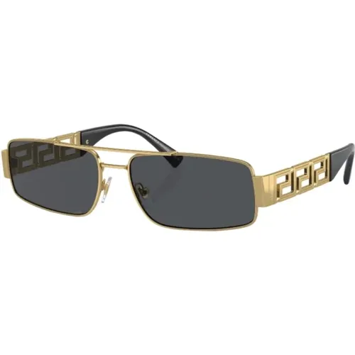 Ve2257-100287 Sunglasses , male, Sizes: 60 MM - Versace - Modalova