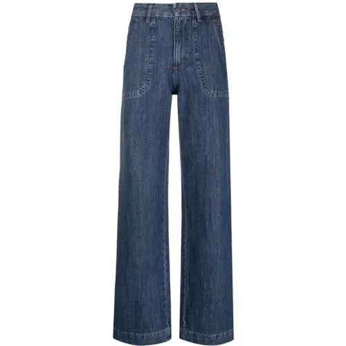 Wide-Leg Indigo Delave Jeans , Damen, Größe: W26 - A.p.c. - Modalova