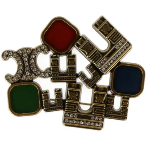 Pre-owned Metal brooches , female, Sizes: ONE SIZE - Celine Vintage - Modalova