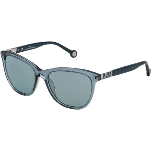 Blaue Acetat Sonnenbrille für Frauen - Carolina Herrera - Modalova