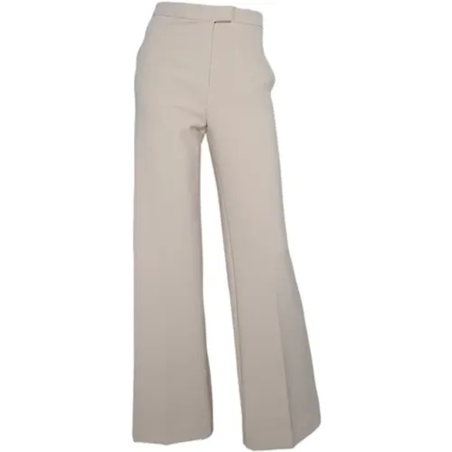 Palazzo Crepe Stretch Hose Elfenbein - KAOS - Modalova