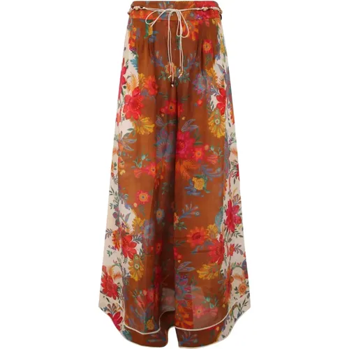 Floral Maxi Skirt , female, Sizes: S, XS - Zimmermann - Modalova