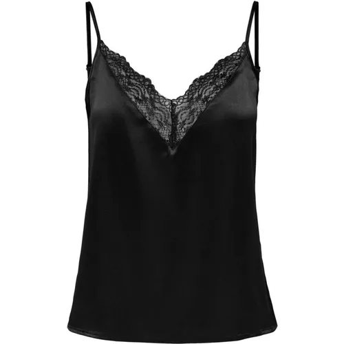 Lace Mix Singlet Spring/Summer Collection , female, Sizes: XS, S, M, L - Only - Modalova