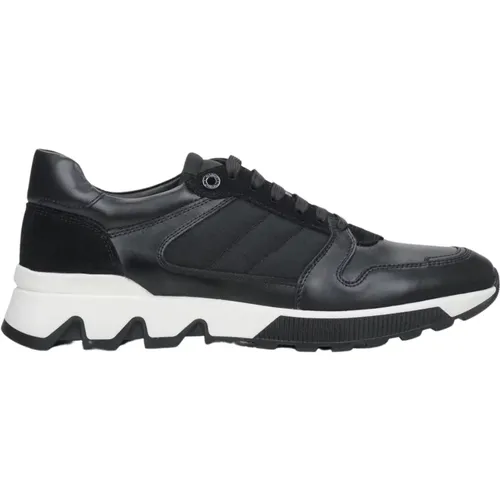 Herren Leder- & Velours-Sneaker in Schwarz Er00114551 - Estro - Modalova