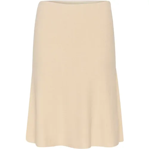 Classic Slindianna Skirt in Oatmeal , female, Sizes: M - Soaked in Luxury - Modalova