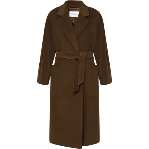 Camel Coat with Waist Sash , female, Sizes: 2XS, 3XS - Max Mara - Modalova