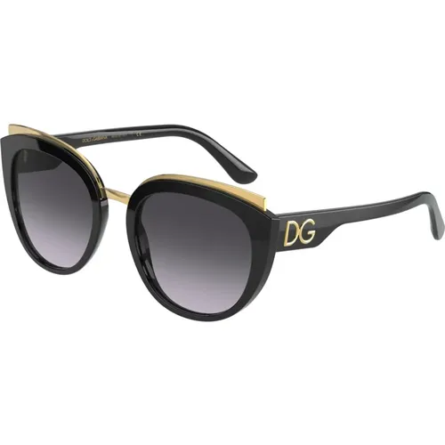 Grey Shaded Sunglasses Print Family , female, Sizes: 54 MM - Dolce & Gabbana - Modalova