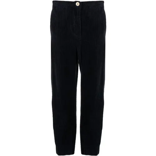 Corduroy Mid Rise Shaped Pants , female, Sizes: W32, XS - Ganni - Modalova