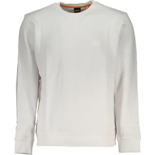 Gebürsteter Baumwoll-Sweatshirt mit Logo-Applikation , Herren, Größe: 2XL - Hugo Boss - Modalova