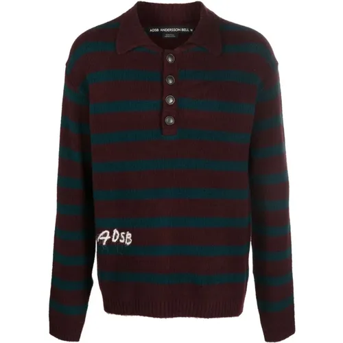 Striped Polo Shirt in , male, Sizes: XL, L, M - Andersson Bell - Modalova