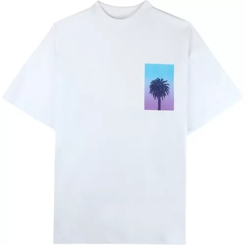 Sunset Palm Graphic T-Shirt , male, Sizes: S, M, L, XL - Blue Sky Inn - Modalova