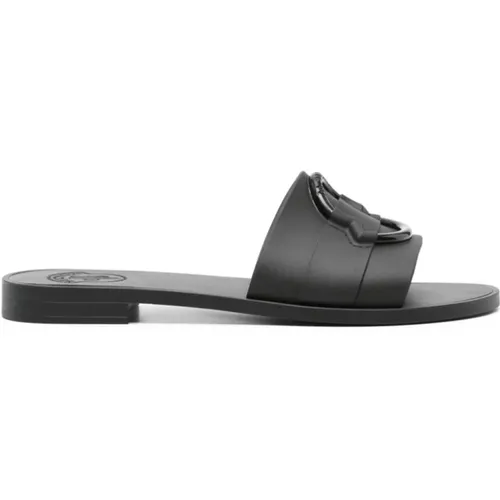 Slide Sandals with Logo Detail , female, Sizes: 2 UK, 8 UK, 4 UK, 3 UK - Moncler - Modalova