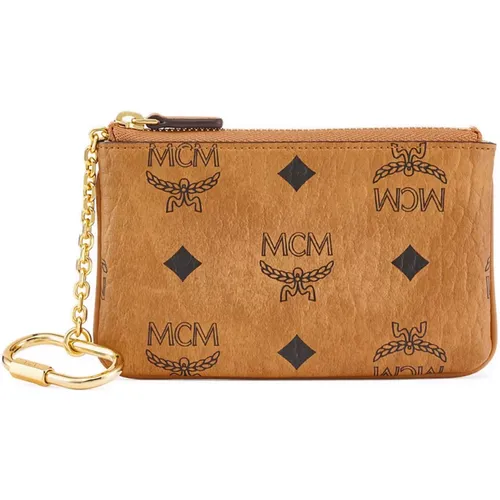 Pouch mit Schlüsselanhänger in Visetos , Damen, Größe: ONE Size - MCM - Modalova