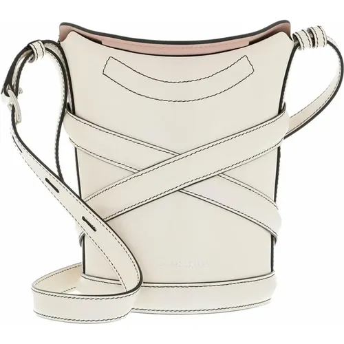 Curve Shoulder Bag - Fashion-forward Leather Flap Top , female, Sizes: ONE SIZE - alexander mcqueen - Modalova