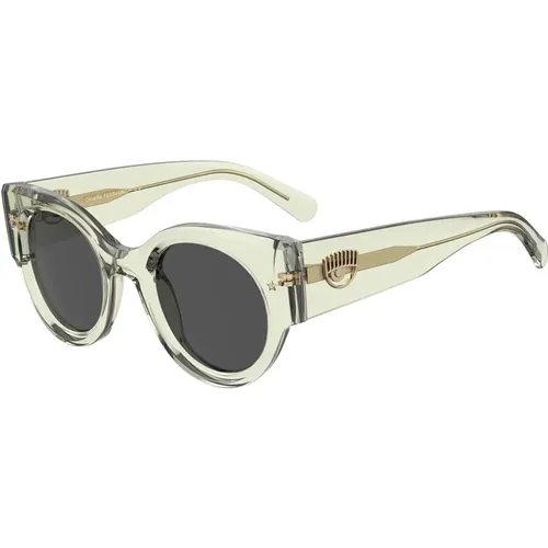 Trendy Retro Cat-Eye Sunglasses , female, Sizes: 47 MM - Chiara Ferragni Collection - Modalova