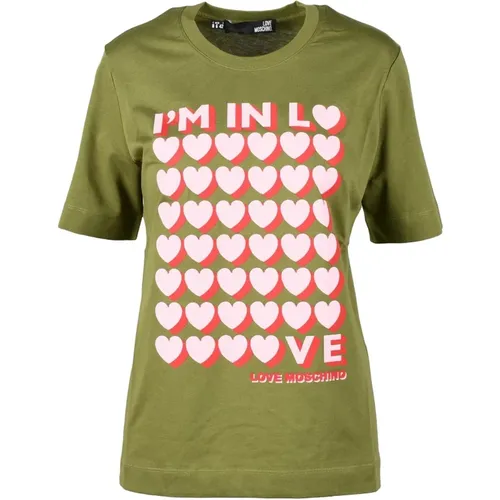 Luxury T-Shirt for Women , female, Sizes: 2XS, M, L, S, XS - Love Moschino - Modalova