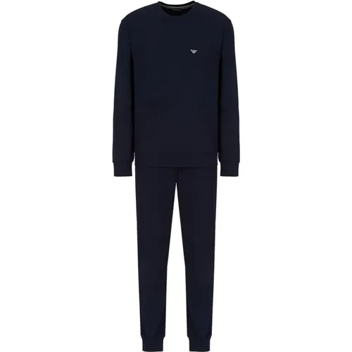 Pyjama Pyjama Schlafanzug Longsleeve Trouser Sleepwear , Herren, Größe: M - Emporio Armani - Modalova