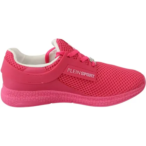Fuxia Rote Bete Polyester Runner Becky Sneakers Schuhe , Damen, Größe: 37 EU - Plein Sport - Modalova
