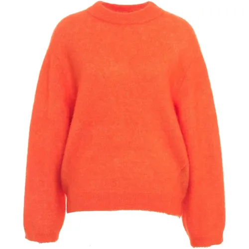 Lebendiger Oranger Mohair-Pullover - Second Female - Modalova