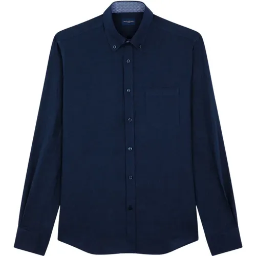 Leinenhemd 104 Blau , Herren, Größe: 2XL - PAUL & SHARK - Modalova
