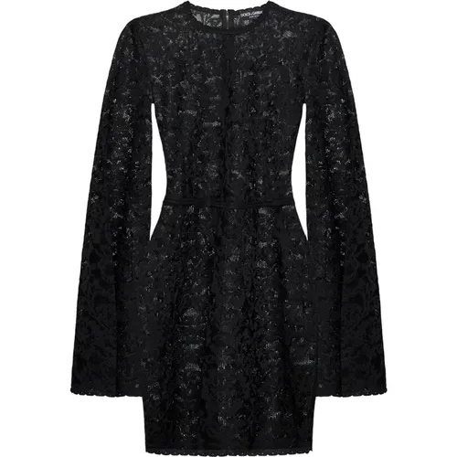 Mini Kimono Sleeve Dress , female, Sizes: M - Dolce & Gabbana - Modalova