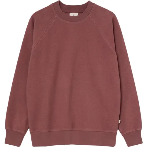 Marsala Raglan Sweatshirt Fleece Komfort , Herren, Größe: M - La Paz - Modalova