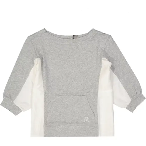Grauer Baumwoll-Sweatshirt mit Kängurutasche - Emporio Armani - Modalova