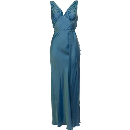 Ärmelloses Kleid mit Trägern Tiefer V-Ausschnitt , Damen, Größe: S - Aspesi - Modalova
