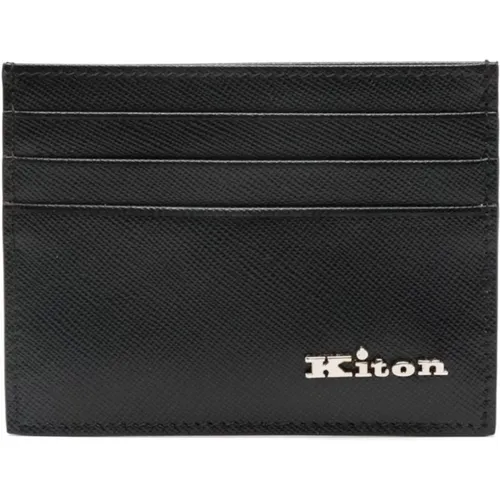 Leather Card Holder , male, Sizes: ONE SIZE - Kiton - Modalova