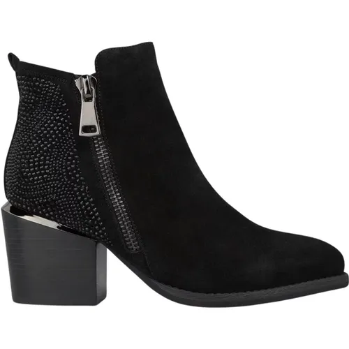 Nieten Zip Ankle Boot , Damen, Größe: 38 EU - Alma en Pena - Modalova