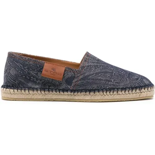 Printed Denim Espadrilles , male, Sizes: 11 UK, 6 UK - ETRO - Modalova