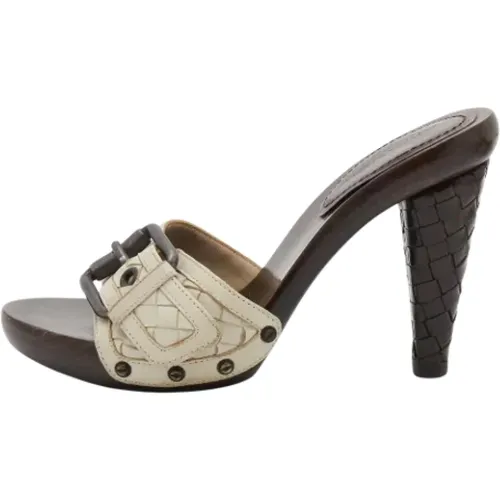 Pre-owned Leather sandals , female, Sizes: 3 UK - Bottega Veneta Vintage - Modalova