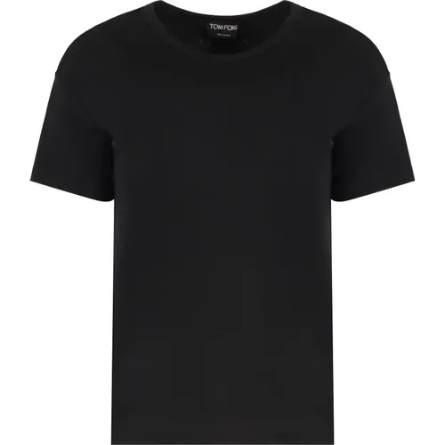 Geripptes crew-neck T-Shirt - Tom Ford - Modalova