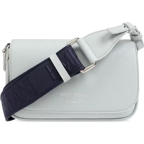 Veganer Lederhammerstruktur Silberdetails Crossbody-Tasche - Emporio Armani - Modalova