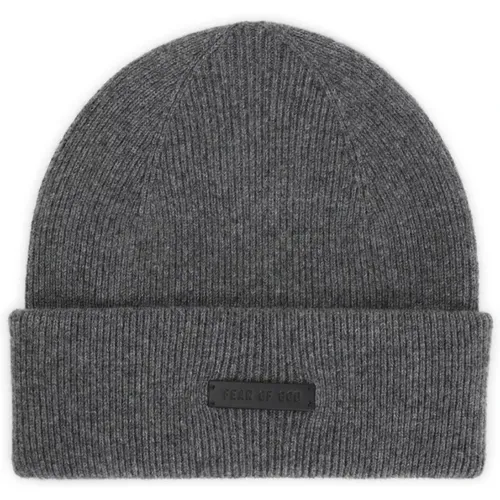 Luxurious Grey Cashmere Hat Aw24 , male, Sizes: ONE SIZE - Fear Of God - Modalova