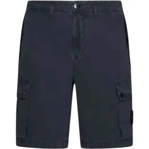 Charcoal Bermuda Slim Shorts , male, Sizes: W33, W32, W30, W34, W36 - Stone Island - Modalova