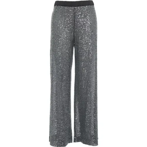 Silver Trousers Aw24 Women's Clothing , female, Sizes: S, M, XS - Ottod'Ame - Modalova