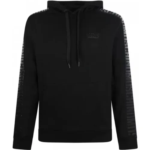 Herren Schwarzer Kapuzenpullover mit Logo , Herren, Größe: S - Moschino - Modalova