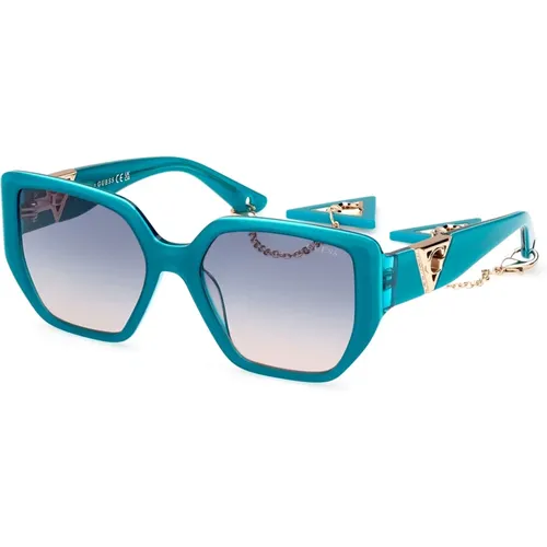 Blau Getönte Sonnenbrille,Trendige und anspruchsvolle Sonnenbrillen - Guess - Modalova