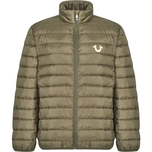 Logo Puffer Jacket Kalamata Zip Fastening , male, Sizes: M, L - True Religion - Modalova