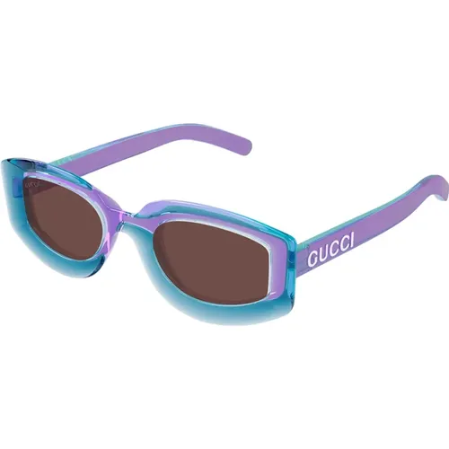 Multicolored Sunglasses with Brown Lenses , female, Sizes: 51 MM - Gucci - Modalova