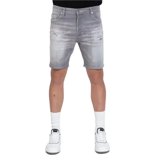 Graue Skinny Shorts mit Verwaschenem Look , Herren, Größe: W36 - My Brand - Modalova