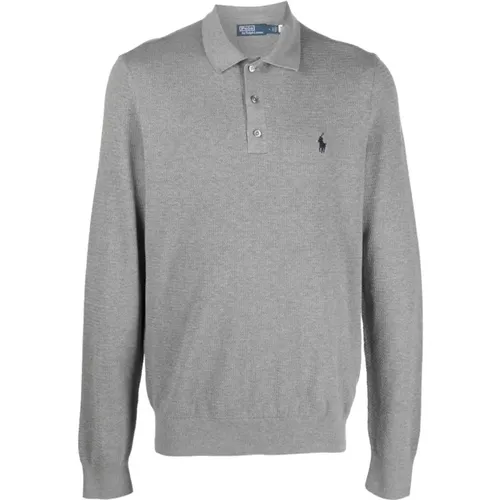 Casual Long Sleeve Polo Shirt Grey , male, Sizes: M, S - Polo Ralph Lauren - Modalova