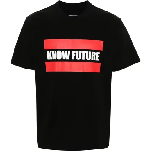 Know Future T-shirt with Front Print , male, Sizes: XL, M - Sacai - Modalova