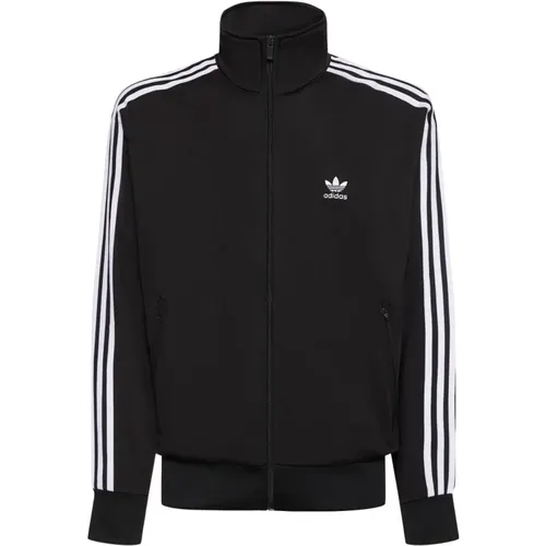 Schwarzer Sweatshirt mit hohem Kragen und durchgehendem Reißverschluss , Herren, Größe: 2XL - adidas Originals - Modalova