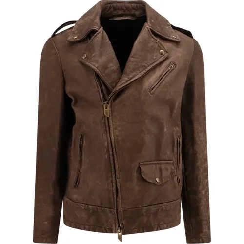 Leather Jacket with Zip Closure , male, Sizes: L, M - Salvatore Santoro - Modalova