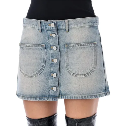 Denim Mini Skirt , female, Sizes: M, S - Courrèges - Modalova