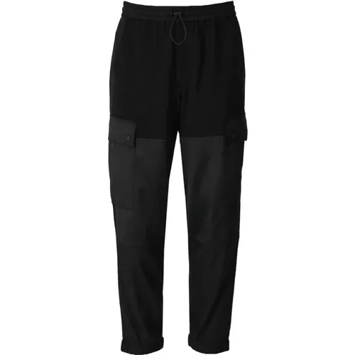 Schwarze Cargo Sweatpants mit Logo , Herren, Größe: M - Versace Jeans Couture - Modalova